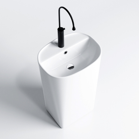 UMYWALKA WOLNOSTOJĄCA CERAMICZNA OWALNA CLARO-WH-440 BIAŁA UMYWALKA WOLNOSTOJĄCA CERAMICZNA OWALNA CLARO-WH-440 BIAŁA
