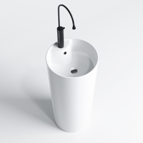 UMYWALKA WOLNOSTOJĄCA CERAMICZNA OWALNA LINO-WH-400 BIAŁA UMYWALKA WOLNOSTOJĄCA CERAMICZNA OWALNA LINO-WH-400 BIAŁA