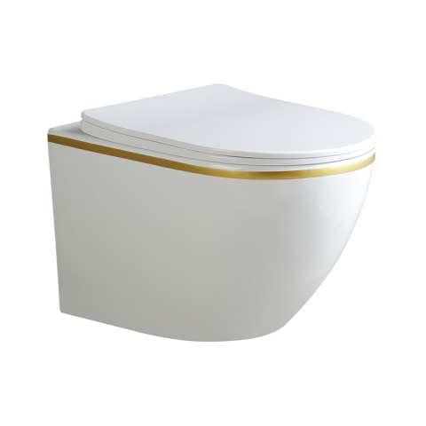 MISKA WC WISZĄCA RIMLESS PEAK-WH-GL-RIM-03 BIAŁA DESKA WOLNOOPADAJĄCA DUROPLAST