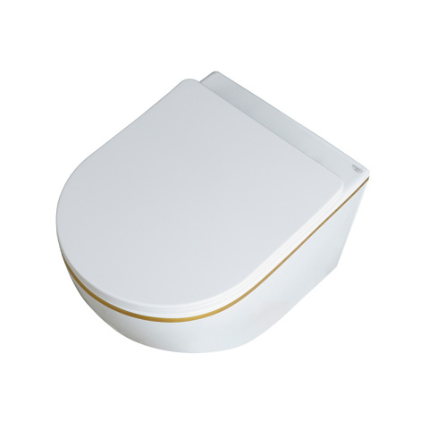MISKA WC WISZĄCA RIMLESS PEAK-WH-GL-RIM-03 BIAŁA DESKA WOLNOOPADAJĄCA DUROPLAST