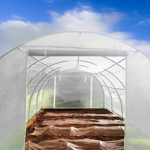 FOLIA ZAMIENNA NA TUNEL OGRODOWY PTF07W BIAŁA 6x3 M2 PODWÓJNE DRZWI