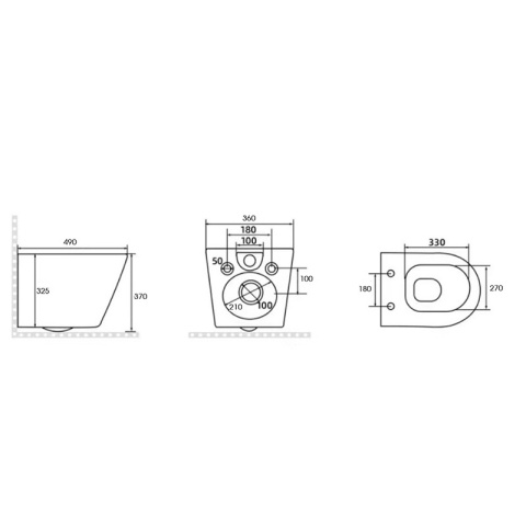MISKA WC WISZĄCA RIMLESS PEAK-WH-GL-RIM-03 BIAŁA DESKA WOLNOOPADAJĄCA DUROPLAST
