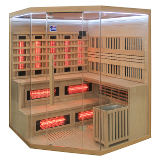 SAUNA KOMBO INFRARED/FIŃSKA MOSS2 Z PIECEM 8kW 5-6 OSOBOWA 200x200 CM 2w1