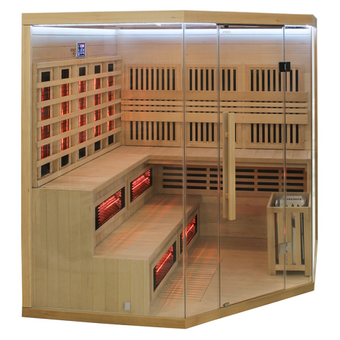 SAUNA KOMBO INFRARED/FIŃSKA MOSS2 Z PIECEM 8kW 5-6 OSOBOWA 200x200 CM 2w1 SAUNA KOMBO INFRARED/FIŃSKA MOSS2 Z PIECEM 8kW 5-6 OSOBOWA 200x200 CM 2w1