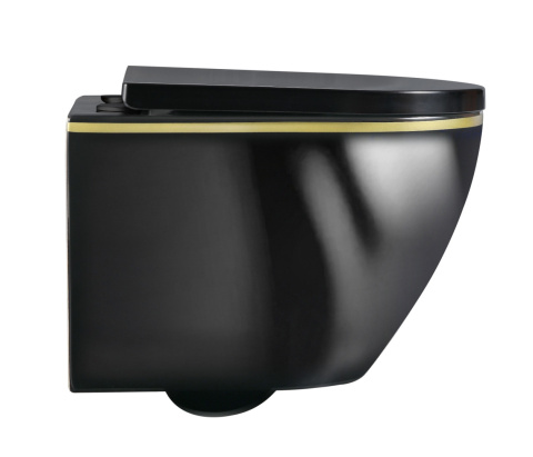 MISKA WC WISZĄCA RIMLESS MIZU-BL-GL-RIM-02 CZARNA DESKA WOLNOOPADAJĄCA DUROPLAST MISKA WC WISZĄCA RIMLESS MIZU-BL-GL-RIM-02 CZARNA DESKA WOLNOOPADAJĄCA DUROPLAST
