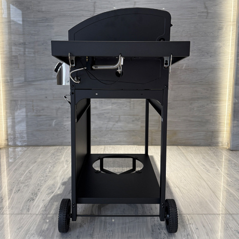 GRILL OGRODOWY GAZOWY Z POKRYWĄ I PÓŁKAMI APOLLO-C CZARNY RUSZT ŻELIWNY 14,5 KW + POKROWIEC GRILL OGRODOWY GAZOWY Z POKRYWĄ I PÓŁKAMI APOLLO-C CZARNY RUSZT ŻELIWNY 14,5 KW + POKROWIEC