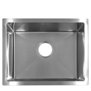 ZLEW KUCHENNY ZLEWOZMYWAK JEDNOKOMOROWY STALOWY INOX RODOS-CH-50X40 SYFON UCHWYTY