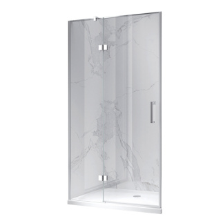 DRZWI PRYSZNICOWE UCHYLNE DO WNĘKI KZ17C CHROM 90 CM 6 MM