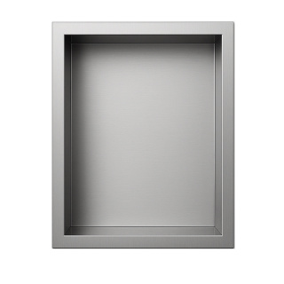 PÓŁKA ŁAZIENKOWA WNĘKOWA IGA Z KOŁNIERZEM CHROM 45X30X10 CM