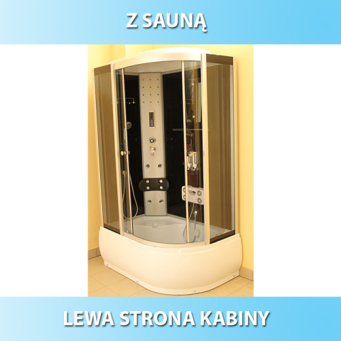KABINA PRYSZNICOWA Z HYDROMASAŻEM I SAUNĄ WSH7106LS LEWA 120x80 CM KABINA PRYSZNICOWA Z HYDROMASAŻEM I SAUNĄ WSH7106LS LEWA 120x80 CM