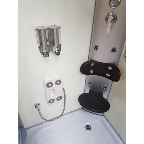 KABINA PRYSZNICOWA Z HYDROMASAŻEM I SAUNĄ WSH7120WS BIAŁA 90x90 CM KABINA PRYSZNICOWA Z HYDROMASAŻEM I SAUNĄ WSH7120WS BIAŁA 90x90 CM