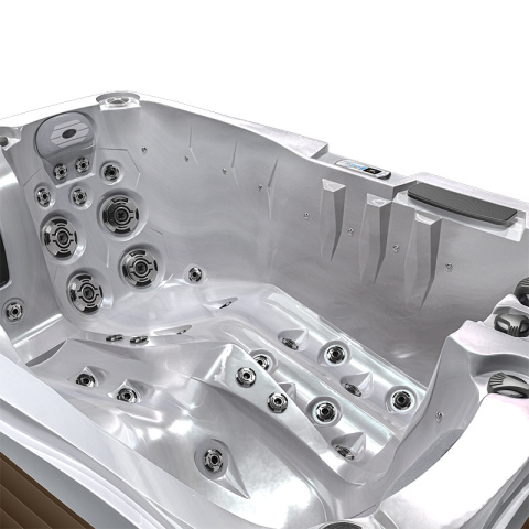 JACUZZI OGRODOWE WANNA SPA749 CAPPUCCINO OBUDOWA KAWA 200x135 CM 230V