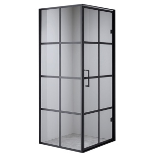 KABINA PRYSZNICOWA KWADRATOWA BS10B CZARNA 90x90 CM