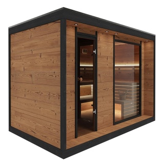 SAUNA OGRODOWA FIŃSKA ALTANKA Z PIECEM SILVA 9kW 6-7 OSOBOWA 250x410 CM