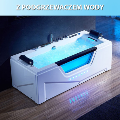 WANNA Z HYDROMASAŻEM Z PODGRZEWACZEM CARINA 938 BIAŁA 182x82 CM