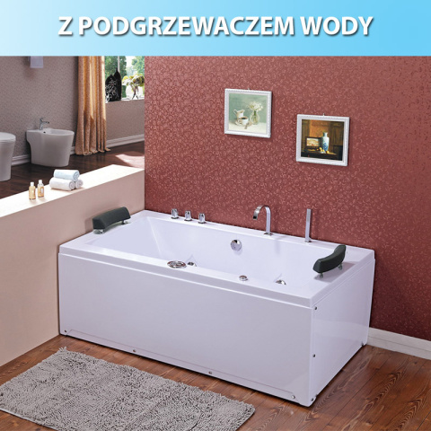 WANNA Z HYDROMASAŻEM RAMONA 640H BIAŁA 180x90 CM WANNA Z HYDROMASAŻEM RAMONA 640H BIAŁA 180x90 CM