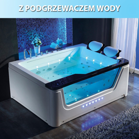 WANNA Z HYDROMASAŻEM TUGELA 913 CZARNA 170x130 CM WANNA Z HYDROMASAŻEM TUGELA 913 CZARNA 170x130 CM