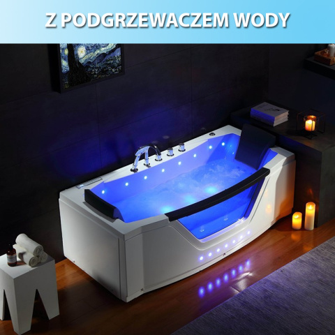 WANNA Z HYDROMASAŻEM URAN 931 BIAŁA 170x76 CM WANNA Z HYDROMASAŻEM URAN 931 BIAŁA 170x76 CM
