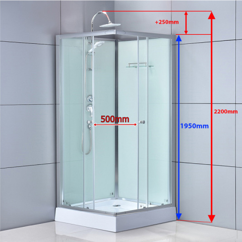 KABINA PRYSZNICOWA KWADRATOWA Z BRODZIKIEM WSH308 CHROM 90x90 CM KABINA PRYSZNICOWA KWADRATOWA Z BRODZIKIEM WSH308 CHROM 90x90 CM