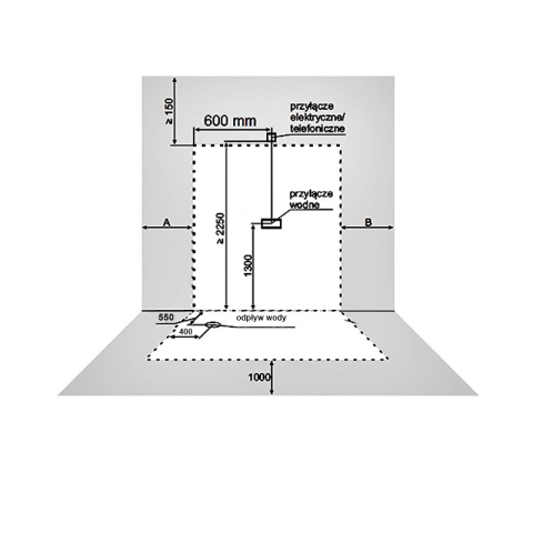 KABINA PRYSZNICOWA Z HYDROMASAŻEM WSH7716W BIAŁA 120x85 CM