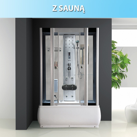 KABINA PRYSZNICOWA Z HYDROMASAŻEM I SAUNĄ WSH7716WS BIAŁA 120x85 CM KABINA PRYSZNICOWA Z HYDROMASAŻEM I SAUNĄ WSH7716WS BIAŁA 120x85 CM