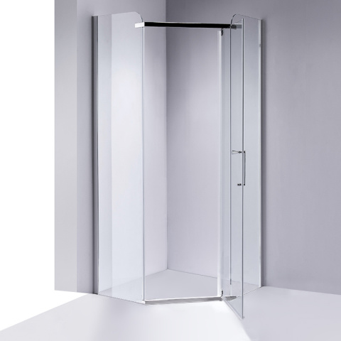 KABINA PRYSZNICOWA PIĘCIOKĄTNA KZ91B CHROM 90x90 CM KABINA PRYSZNICOWA PIĘCIOKĄTNA KZ91B CHROM 90x90 CM