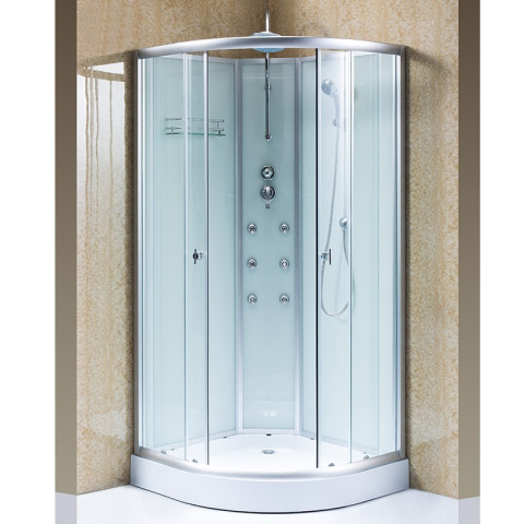 KABINA PRYSZNICOWA Z HYDROMASAŻEM WSH7703A CHROM 80x80 CM KABINA PRYSZNICOWA Z HYDROMASAŻEM WSH7703A CHROM 80x80 CM