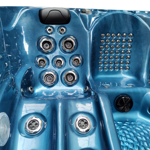 JACUZZI OGRODOWE WANNA SPA560 NIEBIESKA FALA OCEANU OBUDOWA ANTRACYT 220x220 CM JACUZZI OGRODOWE WANNA SPA560 NIEBIESKA FALA OCEANU OBUDOWA ANTRACYT 220x220 CM
