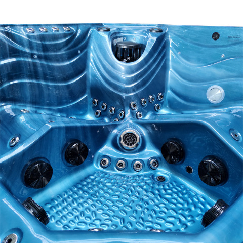 JACUZZI OGRODOWE WANNA SPA560 NIEBIESKA FALA OCEANU OBUDOWA ANTRACYT 220x220 CM JACUZZI OGRODOWE WANNA SPA560 NIEBIESKA FALA OCEANU OBUDOWA ANTRACYT 220x220 CM