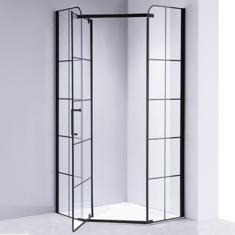 KABINA PRYSZNICOWA PIĘCIOKĄTNA BS06B CZARNA 90x90 CM KABINA PRYSZNICOWA PIĘCIOKĄTNA BS06B CZARNA 90x90 CM