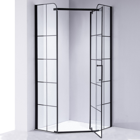 KABINA PRYSZNICOWA PIĘCIOKĄTNA BS06B CZARNA 90x90 CM KABINA PRYSZNICOWA PIĘCIOKĄTNA BS06B CZARNA 90x90 CM