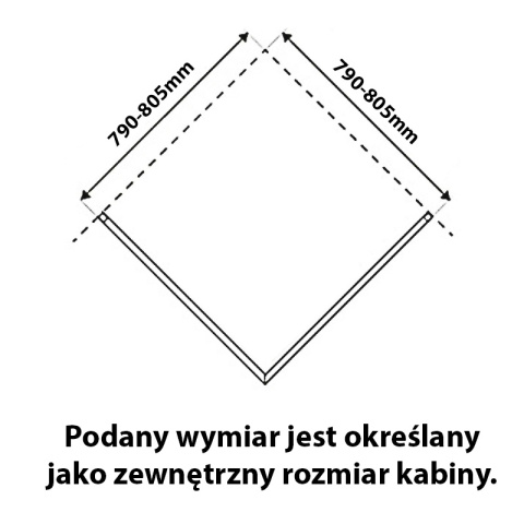 KABINA PRYSZNICOWA KWADRATOWA KZ04B CHROM 80x80 CM KABINA PRYSZNICOWA KWADRATOWA KZ04B CHROM 80x80 CM