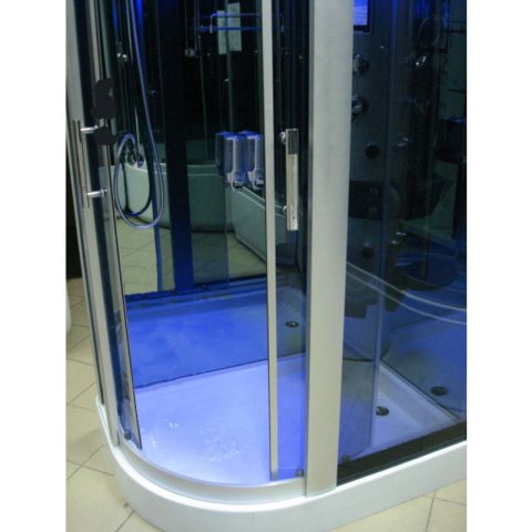 KABINA PRYSZNICOWA Z HYDROMASAŻEM MONAKO 9914L LEWA CHROM 120x85 CM
