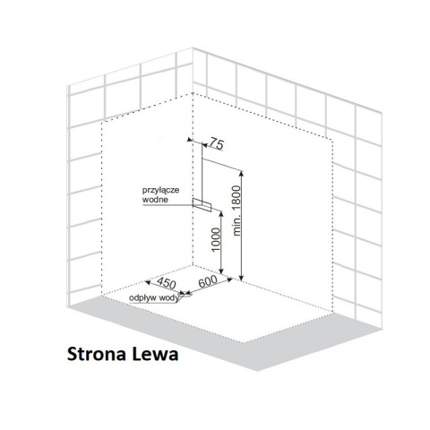 KABINA PRYSZNICOWA Z HYDROMASAŻEM WSH7306L LEWA 120x80 CM KABINA PRYSZNICOWA Z HYDROMASAŻEM WSH7306L LEWA 120x80 CM