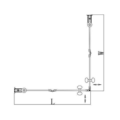 KABINA PRYSZNICOWA KWADRATOWA BS08B CZARNA 90x90 CM