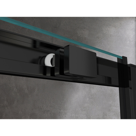 DRZWI PRYSZNICOWE ZES-KZ09E-BL-140 CZARNE 135-140 CM 8 MM