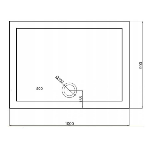 KABINA PRYSZNICOWA PROSTOKĄTNA Z BRODZIKIEM KZ13A/ST04A CHROM/BIAŁY 100x90 CM