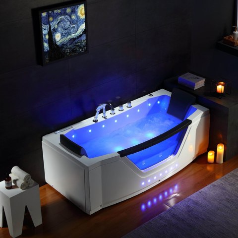 WANNA Z HYDROMASAŻEM URAN 931 BIAŁA 170x76 CM WANNA Z HYDROMASAŻEM URAN 931 BIAŁA 170x76 CM