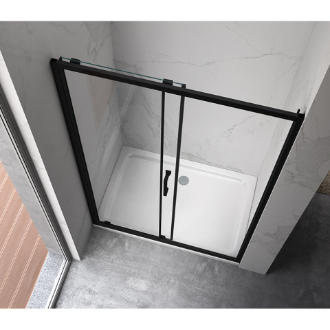 DRZWI PRYSZNICOWE KZ14C CZARNE 115-120 CM 6 MM DRZWI PRYSZNICOWE KZ14C CZARNE 115-120 CM 6 MM