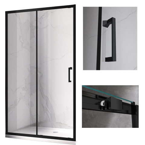DRZWI PRYSZNICOWE ZES-KZ14B-BL-110 CZARNE 105-110 CM 6 MM DRZWI PRYSZNICOWE ZES-KZ14B-BL-110 CZARNE 105-110 CM 6 MM