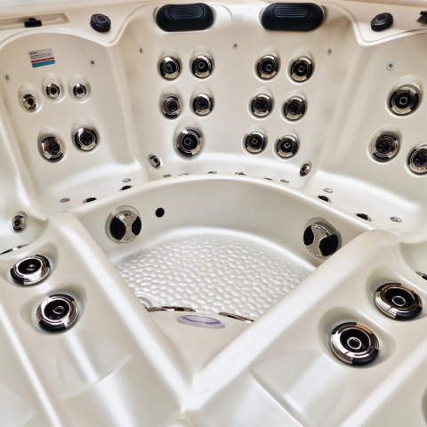 JACUZZI OGRODOWE WANNA SPA346 BIAŁA PERŁA OBUDOWA SZARA 230x230 CM JACUZZI OGRODOWE WANNA SPA346 BIAŁA PERŁA OBUDOWA SZARA 230x230 CM