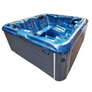 JACUZZI OGRODOWE WANNA SPA510 NIEBIESKA FALA OBUDOWA SZARA 210x210 CM