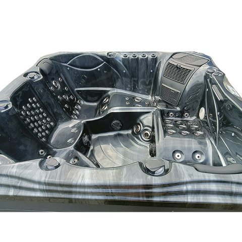JACUZZI OGRODOWE WANNA SPA561 CZARNA FALA OCEANU OBUDOWA ANTRACYT 210x210 CM JACUZZI OGRODOWE WANNA SPA561 CZARNA FALA OCEANU OBUDOWA ANTRACYT 210x210 CM