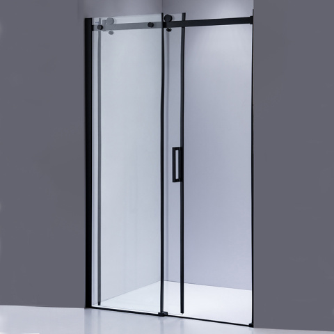 DRZWI PRYSZNICOWE Z BRODZIKIEM SH03B/SXL02C CZARNE/CZARNY 95-100/100x100 CM 8 MM