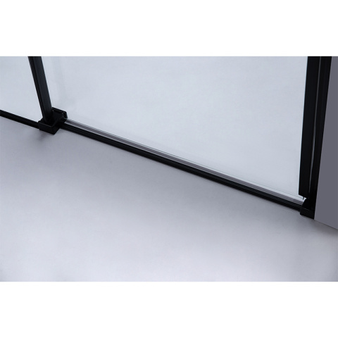 DRZWI PRYSZNICOWE Z BRODZIKIEM SH03B/SXL03C CZARNE/CZARNY 95-100/100x80 CM 8 MM