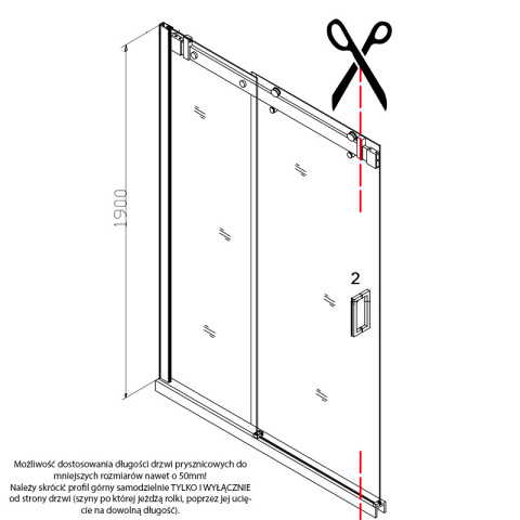 DRZWI PRYSZNICOWE Z BRODZIKIEM SH03B/ST03A CZARNE/BIAŁY 95-100/100x80 CM 8 MM DRZWI PRYSZNICOWE Z BRODZIKIEM SH03B/ST03A CZARNE/BIAŁY 95-100/100x80 CM 8 MM