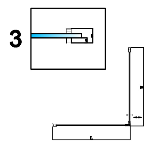 KABINA PRYSZNICOWA KWADRATOWA Z BRODZIKIEM BS13B/ST02B CZARNA/BIAŁY 90x90 CM