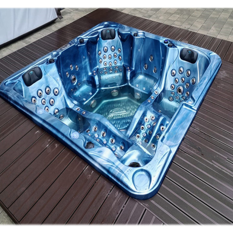 JACUZZI OGRODOWE WANNA SPA702 NIEBIESKA FALA OCEANU OBUDOWA ANTRACYT 230x230 CM JACUZZI OGRODOWE WANNA SPA702 NIEBIESKA FALA OCEANU OBUDOWA ANTRACYT 230x230 CM