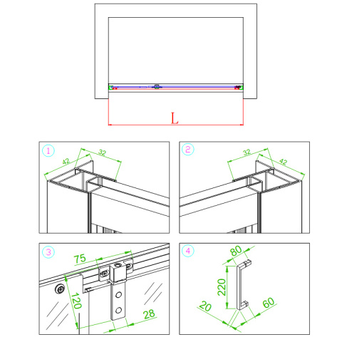 DRZWI PRYSZNICOWE SH08B CZARNE 90 CM 6 MM DRZWI PRYSZNICOWE SH08B CZARNE 90 CM 6 MM