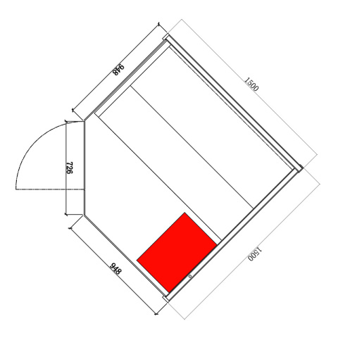 SAUNA FIŃSKA WYSOKOTEMPERATUROWA Z PIECEM OSLO4/HARVIA 6KW 4-5 OSOBOWA 150x150 CM